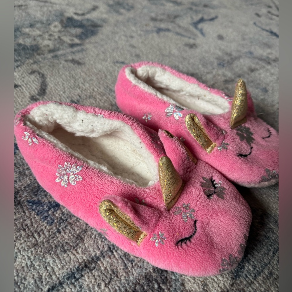 Pink Unicorn Kids Slippers